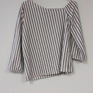 Banana Republic navy blue and white shirt